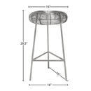  Color_Silver -- Tuscany Silver Iron Counter Stool IMAGE 7