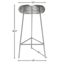 Color_Silver -- Meridian Tuscany Pub Height Stool IMAGE 7