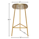  Color_Gold -- Tuscany Gold Iron Bar Stool IMAGE 7