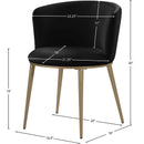  Color_Black/ Gold -- Meridian Skylar Dining Chair IMAGE 7