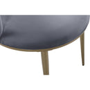  Color_Gold/ Grey -- Skylar Grey Velvet Upholstered Dining Chair IMAGE 6