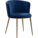 Color_Navy -- Skylar Navy Velvet Upholstered Dining Chair IMAGE 1