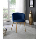  Color_Navy -- Skylar Navy Velvet Upholstered Dining Chair IMAGE 2