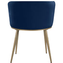  Color_Navy -- Skylar Navy Velvet Upholstered Dining Chair IMAGE 3