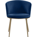  Color_Navy -- Skylar Navy Velvet Upholstered Dining Chair IMAGE 4