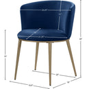  Color_Navy -- Skylar Navy Velvet Upholstered Dining Chair IMAGE 7