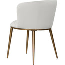  Color_Gold/ White -- Skylar White Velvet Upholstered Dining Chair IMAGE 6