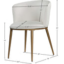 Meridian Skylar White Vegan Leather Dining Chair IMAGE 8