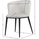  Color_White/ Black -- Meridian Skylar Dining Chair IMAGE 7
