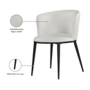 Meridian Skylar White Vegan Leather Dining Chair IMAGE 8