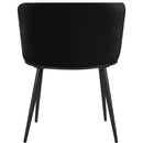  Color_Black -- Skylar Black Velvet Upholstered Dining Chair IMAGE 3