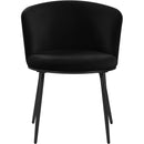  Color_Black -- Skylar Black Velvet Upholstered Dining Chair IMAGE 4