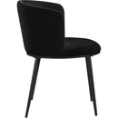  Color_Black -- Skylar Black Velvet Upholstered Dining Chair IMAGE 5