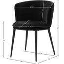  Color_Black -- Skylar Black Velvet Upholstered Dining Chair IMAGE 7