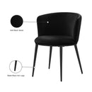  Color_Black -- Skylar Black Velvet Upholstered Dining Chair IMAGE 8