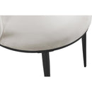  Color_Black/ Cream -- Skylar Cream Velvet Upholstered Dining Chair IMAGE 6