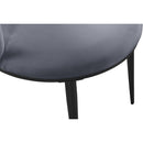  Color_Black/ Grey -- Skylar Grey Velvet Upholstered Dining Chair IMAGE 6