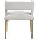  Color_Cream/ Gold -- Caleb Cream Velvet Upholstered Dining Chair IMAGE 3