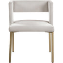  Color_Cream/ Gold -- Caleb Cream Velvet Upholstered Dining Chair IMAGE 5