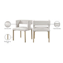  Color_Cream/ Gold -- Caleb Cream Velvet Upholstered Dining Chair IMAGE 8