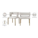 Meridian Caleb Cream Velvet Dining Chair IMAGE 8