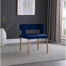  Color_Navy -- Caleb Navy Velvet Upholstered Dining Chair IMAGE 2
