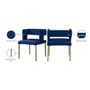  Color_Navy -- Caleb Navy Velvet Upholstered Dining Chair IMAGE 8