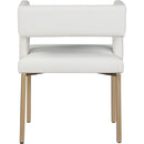  Color_Gold/ White -- Caleb White Velvet Upholstered Dining Chair IMAGE 3