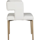  Color_Gold/ White -- Caleb White Velvet Upholstered Dining Chair IMAGE 4