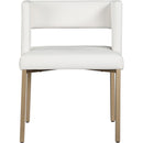  Color_Gold/ White -- Caleb White Velvet Upholstered Dining Chair IMAGE 5