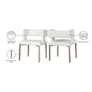  Color_Gold/ White -- Caleb White Velvet Upholstered Dining Chair IMAGE 9