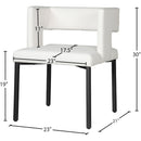  Color_White/ Black -- Meridian Caleb Dining Chair IMAGE 8