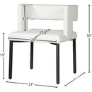 Meridian Caleb White Vegan Leather Dining Chair IMAGE 8