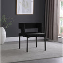  Color_Black -- Caleb Black Velvet Upholstered Dining Chair IMAGE 2