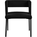  Color_Black -- Caleb Black Velvet Upholstered Dining Chair IMAGE 5