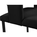  Color_Black -- Caleb Black Velvet Upholstered Dining Chair IMAGE 6
