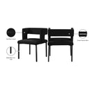 Color_Black -- Caleb Black Velvet Upholstered Dining Chair IMAGE 8
