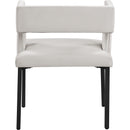  Color_Black/ Cream -- Caleb Cream Velvet Upholstered Dining Chair IMAGE 3
