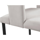  Color_Black/ Cream -- Caleb Cream Velvet Upholstered Dining Chair IMAGE 6