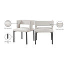  Color_Black/ Cream -- Caleb Cream Velvet Upholstered Dining Chair IMAGE 8
