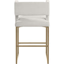  Color_Cream/ Gold -- Caleb Cream Velvet Upholstered Counter Stool IMAGE 3