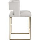  Color_Cream/ Gold -- Caleb Cream Velvet Upholstered Counter Stool IMAGE 4