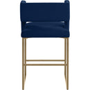  Color_Navy -- Caleb Navy Velvet Upholstered Counter Stool IMAGE 3