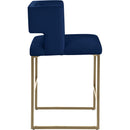  Color_Navy -- Caleb Navy Velvet Upholstered Counter Stool IMAGE 4