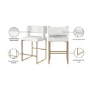 Meridian Caleb White Vegan Leather Counter Stool IMAGE 8