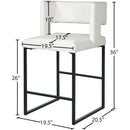  Color_White/ Black -- Meridian Caleb Counter Height Stool IMAGE 7