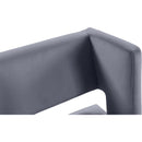  Color_Black/ Grey -- Caleb Grey Velvet Upholstered Counter Stool IMAGE 6