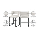 Meridian Caleb Cream Velvet Counter Stool IMAGE 8