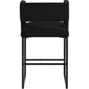  Color_Black -- Caleb Black Velvet Upholstered Counter Stool IMAGE 3