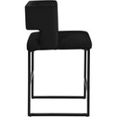  Color_Black -- Caleb Black Velvet Upholstered Counter Stool IMAGE 4
